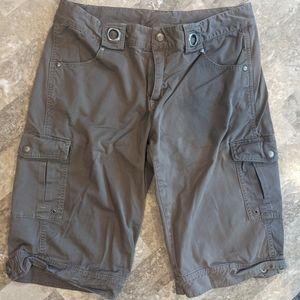 Athleta kick it cargo black shorts, size 12